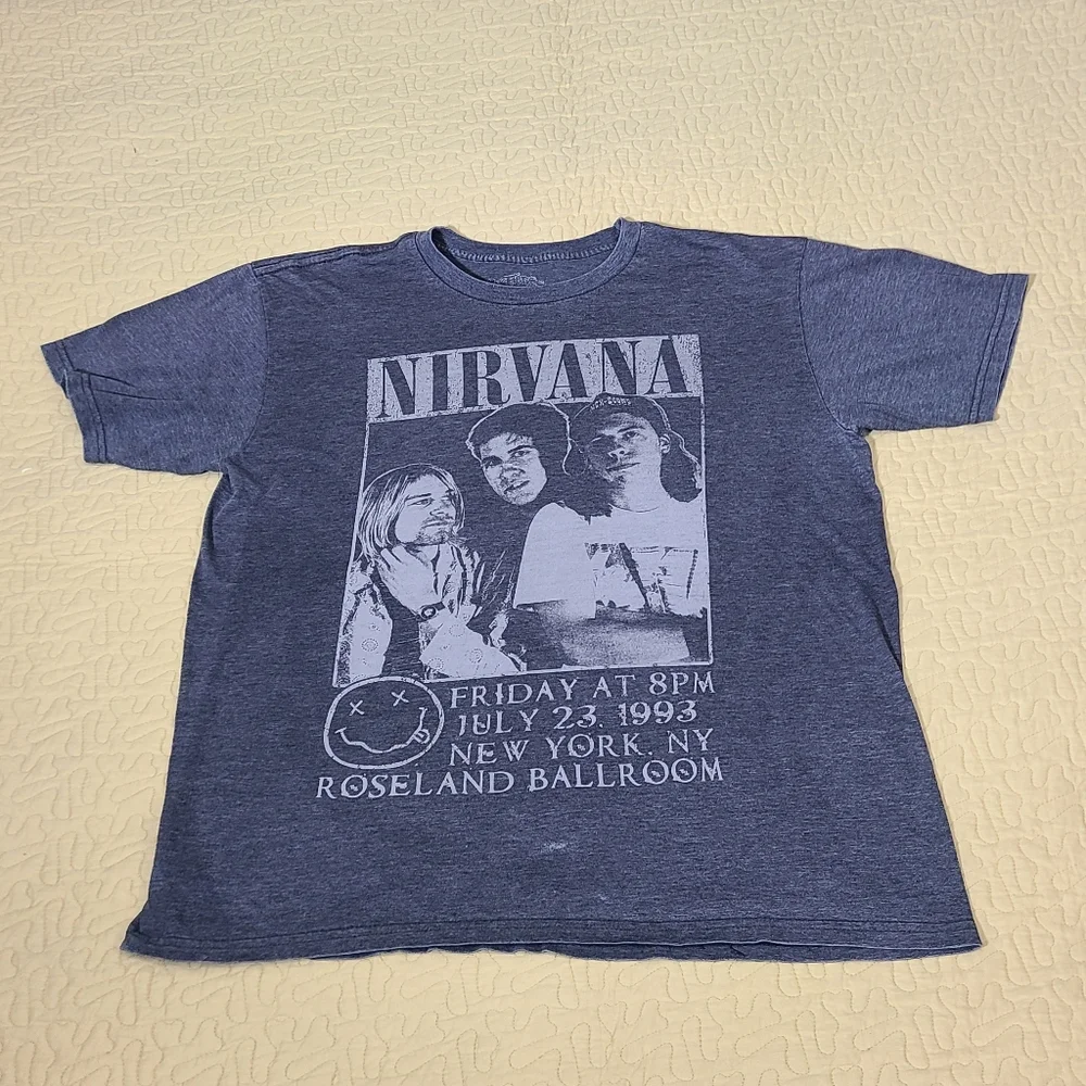 Vintage Nirvana Roseland Ballroom 1993 New York rock concert T shirt size L - Picture 2 of 4